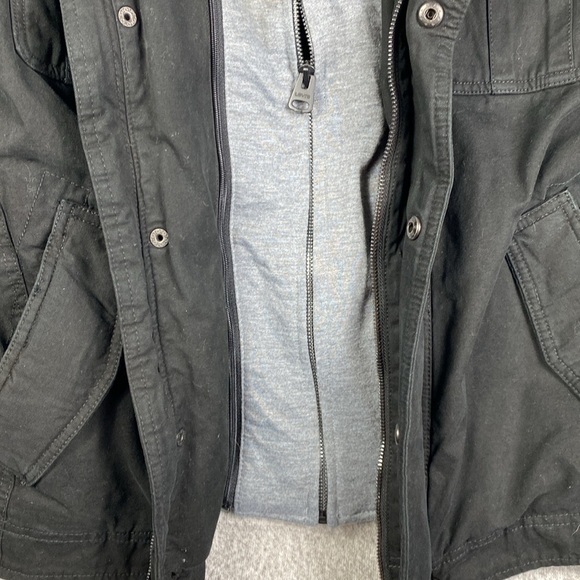 Levi’s trucker jacket Sherpa lining and attached hoodie true black size S - Picture 9 of 14
